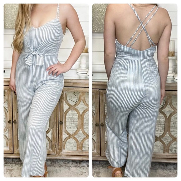 Hem & Thread Pants - HEM & THREAD Jumpsuit Striped